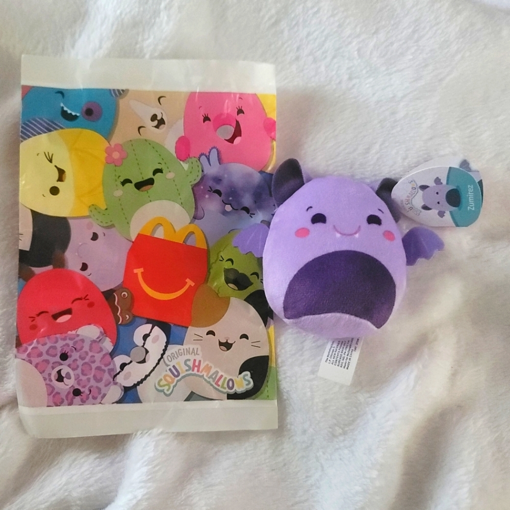Squishmallows 2025 McDonald's Happy Meal Plush Toy‎ BRAND NEW Kids Zumirez BAT